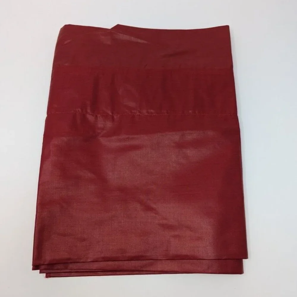 Vintage Shiny Sheen Solid Puff Balloon Valance Drape Drapery Window Curtain 80